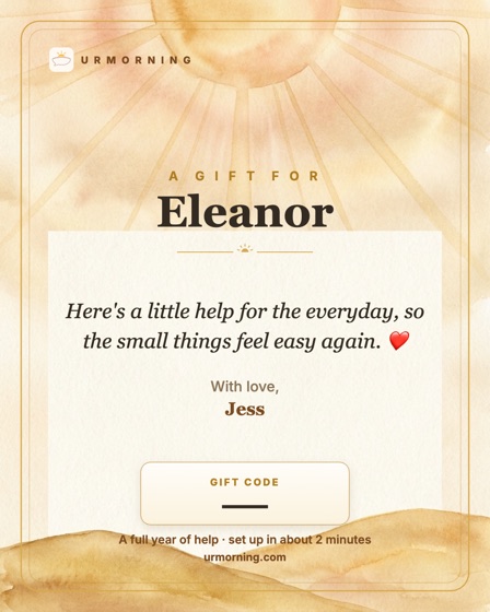Classic sunrise gift card for Eleanor